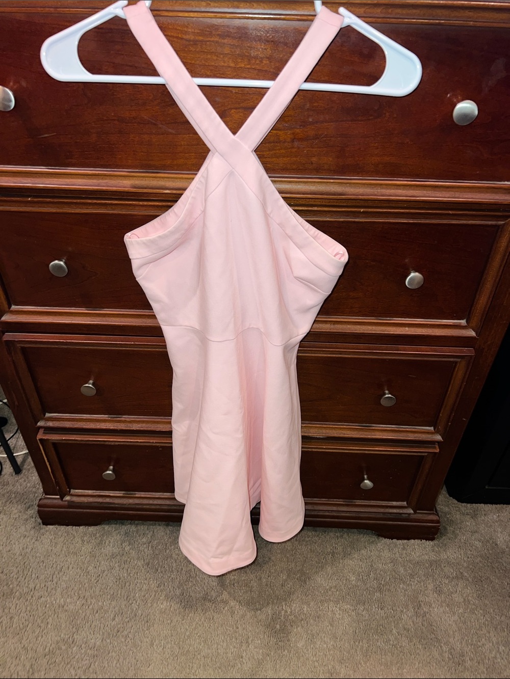 Likely Light Pink Crisscross Back Bodysuit Dress